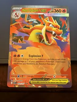 Mega Charizard Y ex 022/217 ME: Ascended Heroes Double Rare Holofoil NM Pokemon - Image 1