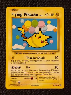 Pokemon TCG Flying Pikachu 110/108 Secret Rare XY - Evolutions - Image 1