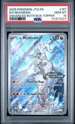 N's Reshiram (Journey Together Stamped) 167/159 - 2025 Pokemon JTG EN - PSA 10 - Image 1