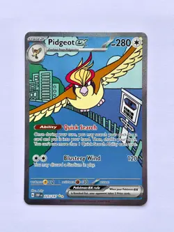 Pokemon Pidgeot ex 225/197 Sv03: Obsidian Flames Holo NM - Image 1