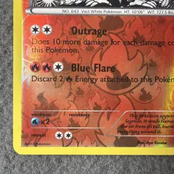 LP 2013 Pokemon Reshiram Black & White 28/113 Legendary Treasures Reverse Holo. - Image 2