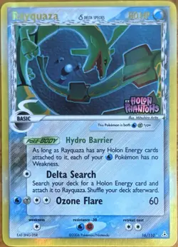 Pokemon TCG Rayquaza Stamped Rare Holon Phantoms 16/110 Delta Reverse Holo - Image 1