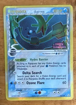 Pokemon TCG Rayquaza Stamped Rare Holon Phantoms 16/110 Delta Reverse Holo - Image 2