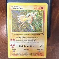 Pokemon TCG Hitmonlee Fossil 7/62 Holo Rare 60 HP 1999 Unlimited Basic - Image 1