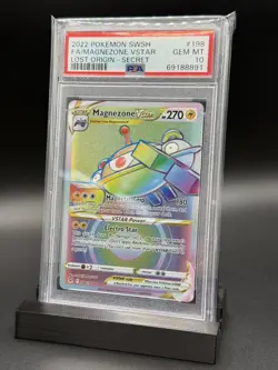2022 Pokemon SWSH #198 FA/Magnezone Vstar Lost Origin SECRET PSA 10 - Image 1