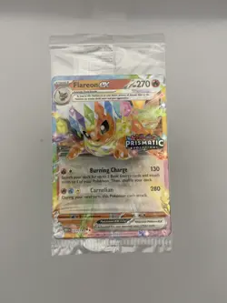 Pokemon Flareon EX 014/131 Prismatic Evolutions Stamp Promo Sealed Nm - Image 1