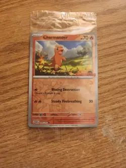 Pokemon 151 Charmander Gamestop Stamped Reverse Holo Promo 004/165 Sealed - Image 1