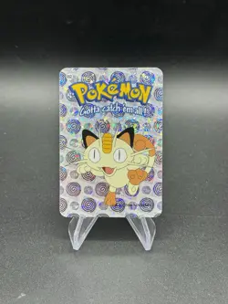 Meowth Holo Pokemon Vintage 2000 Vending Prism Sticker Nintendo Rare - Image 1