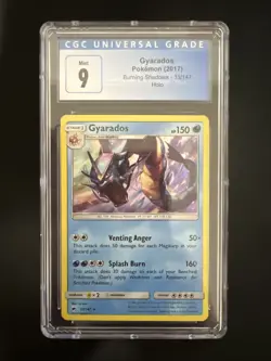 CGC 9 MINT Gyarados Pokemon TCG 2017 Burning Shadows 33/147 Holo Rare 🔥 - Image 1