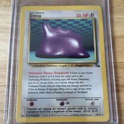 Pokemon TCG Ditto Fossil 18/62 Rare Unlimited Regular 1999 Keiji Kinebuchi - Image 1