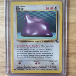 Pokemon TCG Ditto Fossil 18/62 Rare Unlimited Regular 1999 Keiji Kinebuchi - Image 2