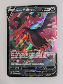 Galarian Moltres V 097/198 Swsh06: Chilling Reign Holo Pokemon TCG NM - Image 1