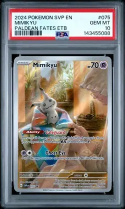 2024 POKEMON SVP EN-SV BLACK STAR PROMO #075 MIMIKYU PSA 10 - Image 1