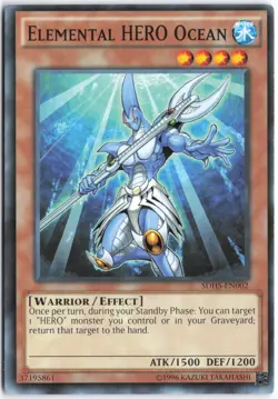 Yugioh - Elemental HERO Ocean SDHS-EN002 Unlimited - Structure Deck: HERO Strike - Image 1