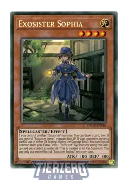 Yugioh Exosister Sophia GRCR-EN016 Collectors Rare 1st Ed Near Mint - Image 1