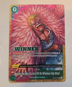 Donquixote Whichever Side Wins!! One Piece Winner Promo Winner Pack 2025 Vol. 4 - Image 1