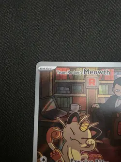 Pokemon TCG Team Rockets Meowth Card 203/182 Destined Rivals - Image 3
