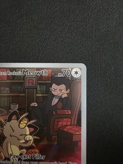 Pokemon TCG Team Rockets Meowth Card 203/182 Destined Rivals - Image 4