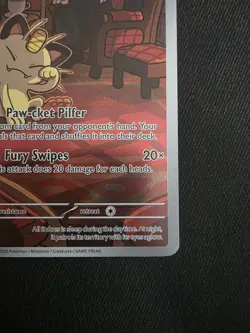 Pokemon TCG Team Rockets Meowth Card 203/182 Destined Rivals - Image 5