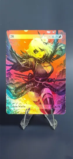 2B, Waifu the Gathering, Custom Anime Nier Automata Trading Card - Image 3