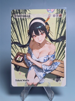 Yor Forger, Waifu the Gathering, Custom Anime Waifu Spy X Family Trading Card - Image 1