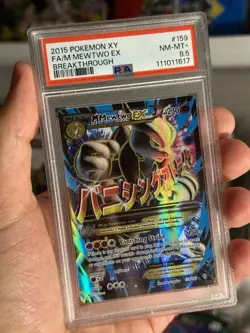 Carte Pokemon Mega M Mewtwo 159/162 XY Breakthrough PSA 8.5 ENG NEAR MINT - Image 2