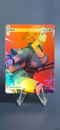 Nami, Waifu the Gathering, Custom Anime One Piece Trading Card - Image 3