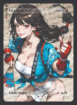 Tifa Lockhart, Waifu the Gathering, Custom Anime Final Fantasy Trading Card - Image 1