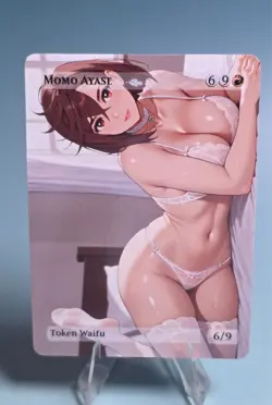 Momo Ayase, Waifu the Gathering, Custom Dandadan Trading Card - Image 1