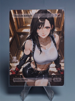 Tifa Lockhart Waifu the Gathering, Custom Anime Waifu Final Fantasy Trading Card - Image 1