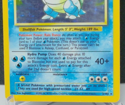 Blastoise 2/102 Base Set Holo Pokemon Card WOTC 1999 Vintage LP - Image 4