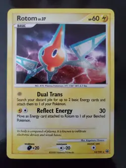 Rotom 13/100 Pokemon TCG Holo Swirl Bleed Card DP Majestic Dawn Near Mint NM - Image 1