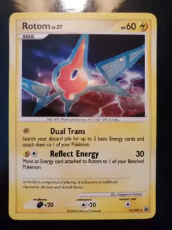 Rotom 13/100 Pokemon TCG Holo Swirl Bleed Card DP Majestic Dawn Near Mint NM - Image 2