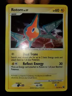 Rotom 13/100 Pokemon TCG Holo Swirl Bleed Card DP Majestic Dawn Near Mint NM - Image 3