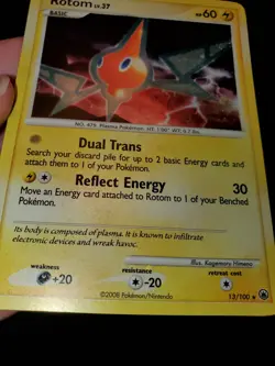 Rotom 13/100 Pokemon TCG Holo Swirl Bleed Card DP Majestic Dawn Near Mint NM - Image 4