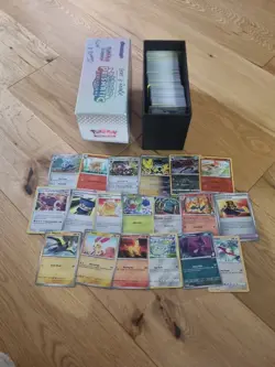 375 POKEMON CARDS w/ Holos & Box (Joblot/Bundle) - Image 1