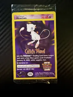 Mewtwo Pokemon The First Movie Promo Card Factory Sealed 1999 WB Gold Stamp - Image 1