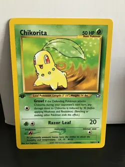 Chikorita 54/111 Pokemon Neo Genesis 1st Edition Common - Image 1