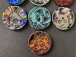 10 X Pokemon Coins Coin Tokens Shiny Pikachu Deoxys Sceptile Team Magma Lycanroc - Image 2