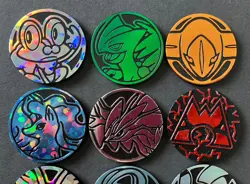 10 X Pokemon Coins Coin Tokens Shiny Pikachu Deoxys Sceptile Team Magma Lycanroc - Image 3
