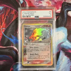 Pokemon Flareon EX Delta Species Holo 5/113 PSA 5 2005 TCG Holo Rare 6+ - Image 1