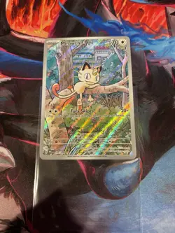 Pokemon TCG Meowth 106/094 Illustration Rare Near Mint Phantasmal Flames - Image 1