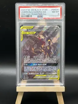 Pokemon TCG - Umbreon & Darkrai GX Black Star Promo #SM241 Sun and Moon PSA 8 - Image 4