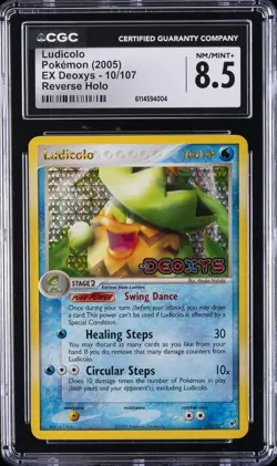 2005 POKEMON EX DEOXYS REVERSE HOLO #10 LUDICOLO CGC 8.5 - Image 1