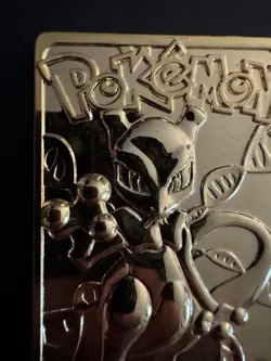 1999 Pokemon 23K Gold Plated Mewtwo #150 + COA & Case Burger King Promo - Image 5