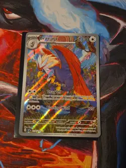 Pokemon TCG Braviary Sv08: Surging Sparks 214/191 Illustration Rare - Image 1