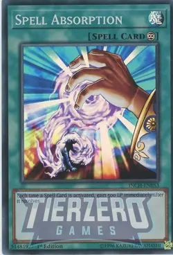 Yugioh Spell Absorption INCH-EN053 Super Rare 1st Edition NM/LP - Image 1