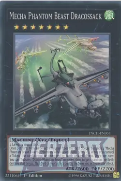 Yugioh Mecha Phantom Beast Dracossack INCH-EN051 Super Rare 1st Edition NM/LP - Image 1