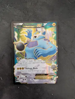 Pokemon XY Roaring Skies Thunderous EX Full Art 98/108 MISCUT CARD - Image 1