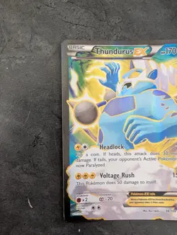 Pokemon XY Roaring Skies Thunderous EX Full Art 98/108 MISCUT CARD - Image 2